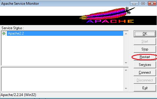 Restart Apache